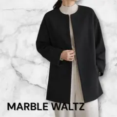 MARBLE WALTZ ノーカラージャケット 比翼仕立て ドロップショルダーのサムネイル