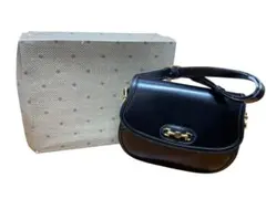 GUCCI オールドグッチ ホースビット レザー ハンドバッグ ブラック