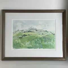 人気 絵本作家 安野光雅 風景画 版画 絵画