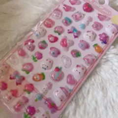 うさぎさん スィーツ ボンボンドロップシール ピンク