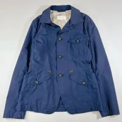 マッキントッシュ ライトアウター リネン混 ネイビー ボタン付きジャケット 38