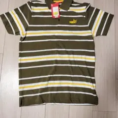 【未使用タグ付き】PUMA ストライプ ポロシャツ M