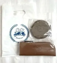 新品 ラン&ラブ ポーチ＋レザー調メガネ＆ペンケースカラビナ付き 