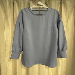 DRESKIP 七分袖 ブラウス　ブルー系