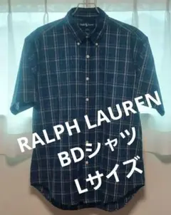 ４【美品】1点限定 ラルフローレン ブレイク 半袖BDシャツ チェック Lサイズ