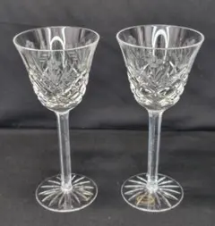 CRISTAL DONAU製 ハンドカット クリスタルワイングラス ペアセット
