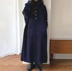 新品♡シャツワンピース コーデュロイ 普段着 楽ちん 長袖 ゆったり