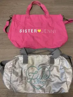 SISTER JENNI 、JUSTICE ロゴ入りバッグ　2個セット
