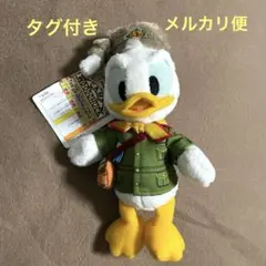 希少　ディズニー　ドナルド　デイジー　 ぬいぐるみ バッジ　ウッドチャック キャンプ・ウッドチャック『ドナルド・デイジー ぬいぐるみ