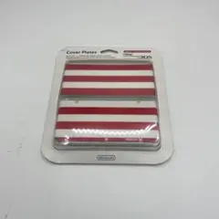 Newニンテンドー3DS きせかえプレート No.043ボーダー・レッドホワイト