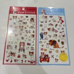 COCOちゃん 貼ってはがせるステッカー シール　レッド&ブルー　ココちゃん