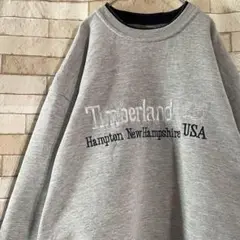 ティンバーランド スウェット センター刺繍 裏起毛 グレー 2XL