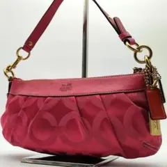 COACH ワンショルダー オプアート ホーボー シグネチャー ピンク