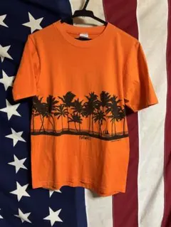 ビンテージ70scrazyshirts染み込みプリントHawaiitシャツm