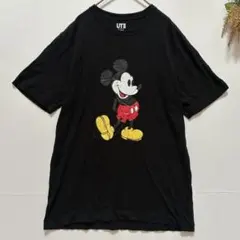 【ユニクロUNIQLO】UT ミッキーマウス　Tシャツ 半袖　ブラック　L