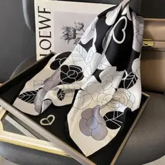 ラスト2点　シルク19 シルク100% 大判スカーフ　ストール　65×65cm