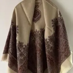 LONGCHAMP ペイズリー柄大判ストール/ショール　美品