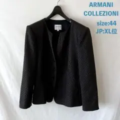 アルマーニコレッツォーニ　ノーカラージャケット　50R アルマーニコレッツォーニ ノーカラージャケット レディース SIZE 38