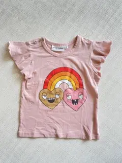 minirodini レインボー Tシャツ 80 86 ピンク　フリルのサムネイル
