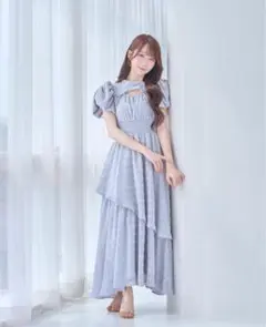 Rose Muse jacquard check dress グレー ワンピース - メルカリ