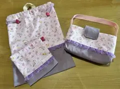 所沢文化幼稚園⭐︎3点セット⭐︎ ピンク×パープルユニコーン
