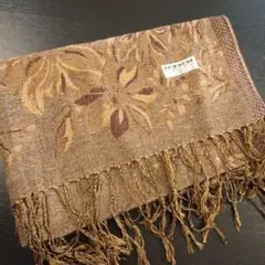 パシュミナ・シルク花柄ストール