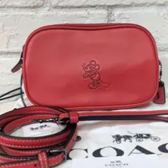 新品未使用 COACH × Disney ミッキー レザーショルダーバッグ 限定