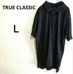 1点ものTRUE CLASSIC ブラックポロシャツ 【L】