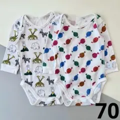 ユニクロ ベビー ボディスーツ 70