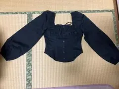 MOUSSY スクエアネック 長袖 ブラウス ブラックのサムネイル