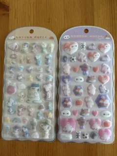 2枚セット　コットンパフィー　ベイマックス&スヌーピー