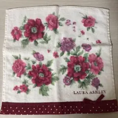 ローラアシュレイ　ハンドタオル　ハンカチ　タオルハンカチ　ミニタオル　花柄