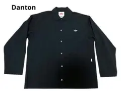 新品タグ付 DANTON ダントン コットンリネンシャツ 38 ネイビー 長袖のサムネイル