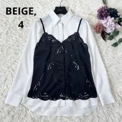 極美品✨ BEIGE, ベイジ　22AW　長袖ブラウス　洗える　濃紺　XL相当 2025年最新】BEIGE, レディース 長袖 シャツ・ブラウスの人気アイテム