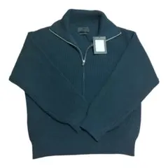 YOKE 3/4 FRONT ZIP HIGHNECK RIB SWEATERのサムネイル