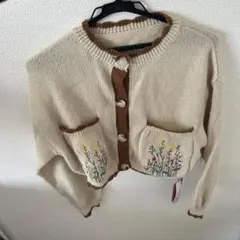 ROMWE 花柄刺繍 カーディガン S