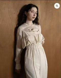 euw / balloon camisole overalls / ivory