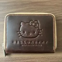 レア　新品未使用 専用箱付き ハローキティ 本革 牛革 コインケース　茶色