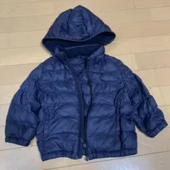 ネイビー フード付きダウンジャケット 90cm