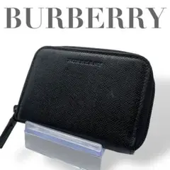 【極美品】バーバリー　BURBERRY　コインケース　黒　サフィアーノ　レザー