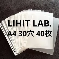 【リヒトラブ】クリヤーポケット 厚口 A4 30穴 20枚　G49070