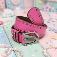 ベルト ピンク　 スタッズ　y2k スケーターロック　パンク　ギャル　ストリート