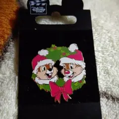 昔の★ ディズニー ストア チップとデール ピンバッジ クリスマス