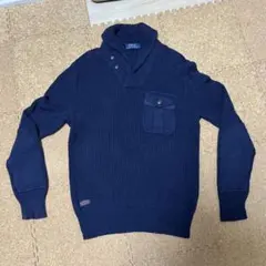 ポロラルフローレン　ショールカラーコットンニット　M