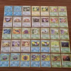 ポケモンカード 旧裏面 大量セット まとめ売り38枚ホロカード一枚あり
