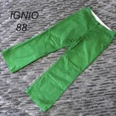 【イグニオ】美品 メンズジーンズ(ウエスト88cm)緑 カジュアル ゴルフ 上品のサムネイル