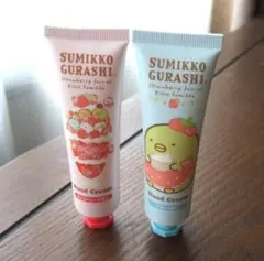 新品すみっコぐらしハンドクリーム　２コ　オールキャラストロベリーぺんぎんサボンのサムネイル
