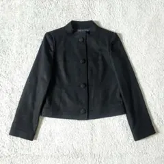 エムズグレイシー　スタンドカラージャケット　黒　フォーマル　総裏　毛88%