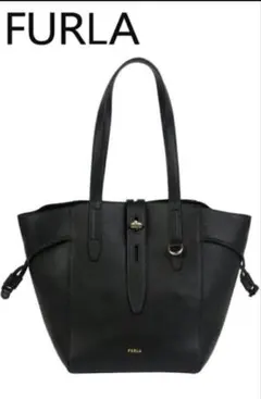 FURLA トートバッグ 黒 ブラック 本革のサムネイル