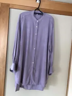 レーヨンロング長袖シャツ ラベンダー F
